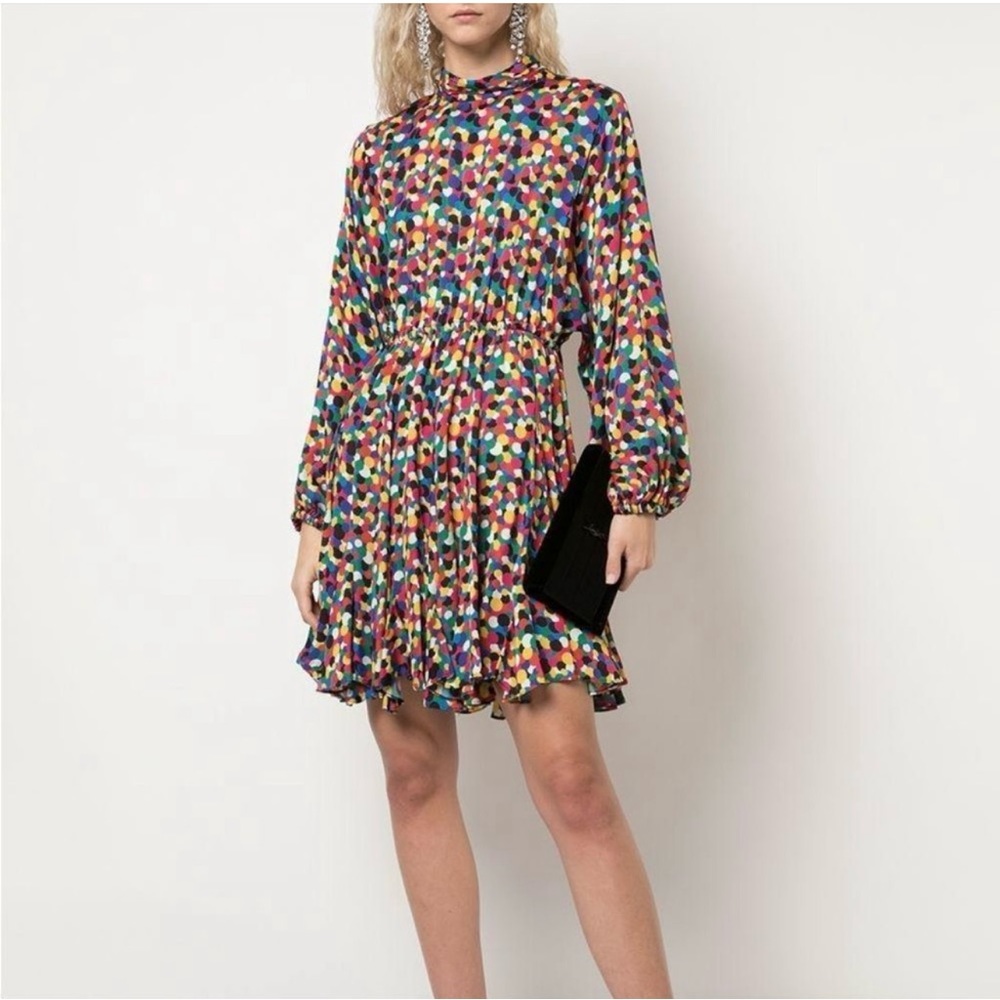 RHODE Caroline Micro Confetti Long Sleeve Dress